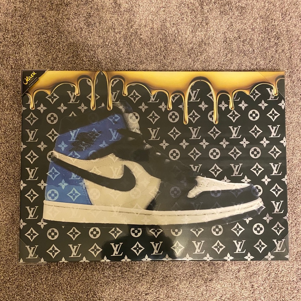 ✨ JORDAN 1 GOLD DRIP WALL ART DECOR✨